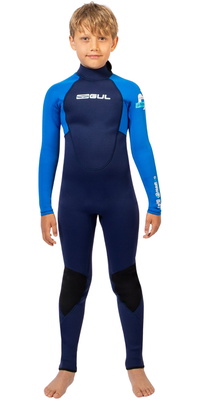 2026 Gul Junior G-Force Natur 3/2mm Back Zip Wetsuit GF1307-NABL - Navy / Blue